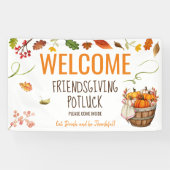 Thanksgiving Potluck welkomstgebanner Spandoek (Horizontaal)