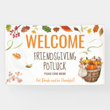 Thanksgiving Potluck welkomstgebanner