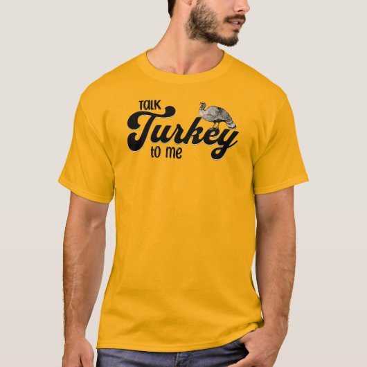 Thanksgiving Praat Turkije tegen mij T-shirt (Voorkant)