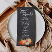 Thanksgiving Prayer Kaart Tabel Decor