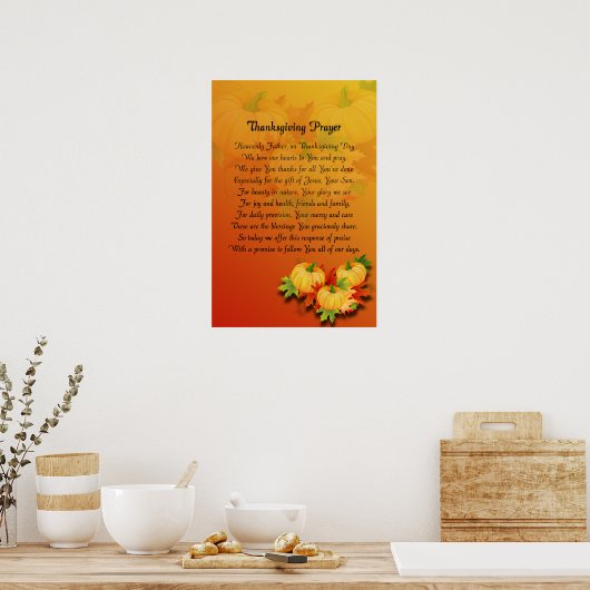 Thanksgiving Prayer Poster (Keuken)