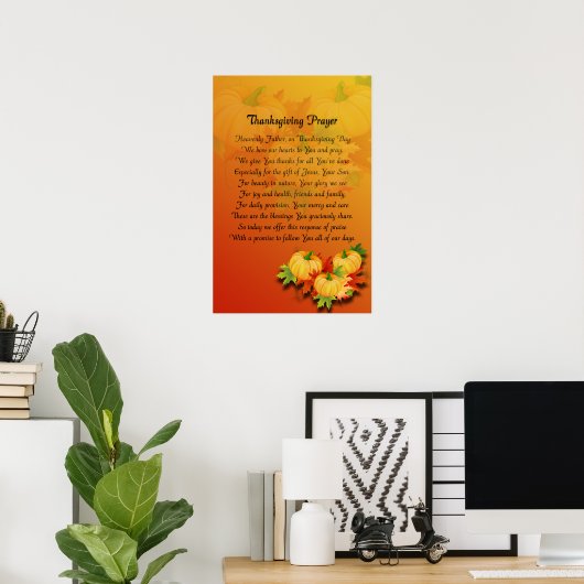 Thanksgiving Prayer Poster (Thuiskantoor)