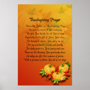 Thanksgiving Prayer Poster