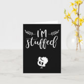 Thanksgiving Pregnancy Announcement Turkey Baby R Kaart (Gele Bloem)