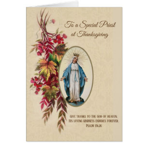 Thanksgiving priest Virgin Mary naherfst Flowers