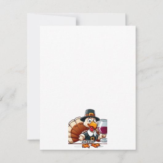 Thanksgiving proost! turkije plezier feestdagenkaart (Achterkant)