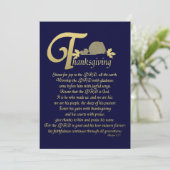 Thanksgiving - Psalm 100 Feestdagenkaart (Staand voorkant)