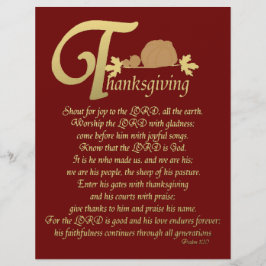 Thanksgiving - Psalm 100 Flyer