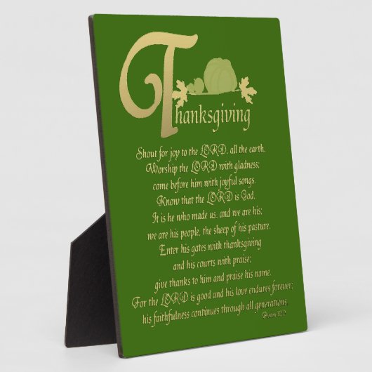 Thanksgiving - Psalm 100 Fotoplaat (Zijkant)
