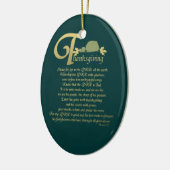 Thanksgiving - Psalm 100 Keramisch Ornament (Links)