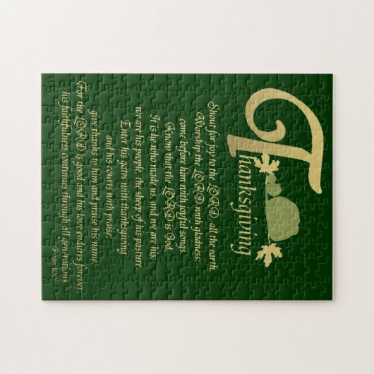 Thanksgiving - Psalm 100 Legpuzzel (Horizontaal)