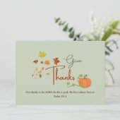 Thanksgiving Psalm 107:1 | Christelijke aangepaste Feestdagenkaart (Staand voorkant)