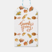 Thanksgiving Pumpkin-binnenuitnodiging Cadeaulabel (Achterkant)