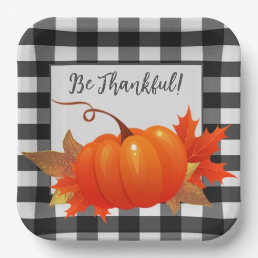 Thanksgiving Pumpkin Buffalo Bord speldenpapier (Voorkant)
