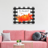 Thanksgiving Pumpkin Buffalo Pset Canvas Afdrukken (Insitu (Woonkamer))