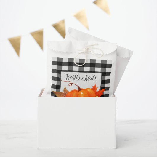 Thanksgiving Pumpkin Buffalo Pset Favor Bag Bedankzakje (Feest)