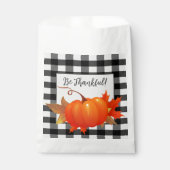 Thanksgiving Pumpkin Buffalo Pset Favor Bag Bedankzakje (Voorkant)