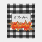 Thanksgiving Pumpkin Buffalo Pset Fleece Blanket (Voorkant)