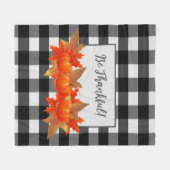 Thanksgiving Pumpkin Buffalo Pset Fleece Blanket (Voorkant (Horizontaal))