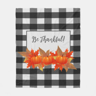 Thanksgiving Pumpkin Buffalo Pset Fleece Blanket Deken