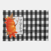 Thanksgiving Pumpkin Buffalo Pset Kitchen Towel Theedoek (Horizontaal)