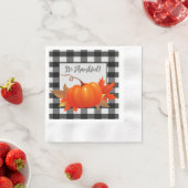 Thanksgiving Pumpkin Buffalo Pset Paper Napkin Servet (Insitu)