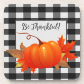 Thanksgiving Pumpkin Buffalo Pset Plastic Onderzet Bier Onderzetter (Voorkant)