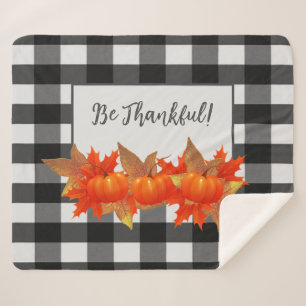 Thanksgiving Pumpkin Buffalo Pset Sherpa Blanket Deken