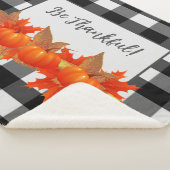 Thanksgiving Pumpkin Buffalo Pset Sherpa Blanket Sherpa Deken (3/4)