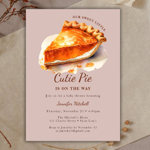 Thanksgiving Pumpkin Cutie Pie Baby shower Kaart
