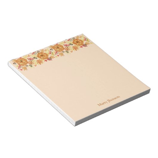 Thanksgiving PUmpkin Diner Notitieblok (Schuin)