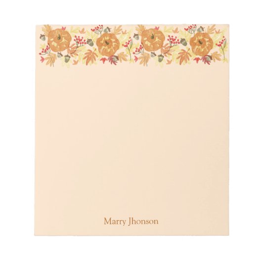 Thanksgiving PUmpkin Diner Notitieblok (Voorkant)