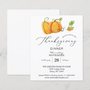 Thanksgiving Pumpkin Duo Waterverf Dinner