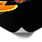 Thanksgiving Pumpkin E Chasing Turkey Gamer Men Wo Poster (Hoek)