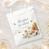 Thanksgiving Pumpkin en Leaves Thema Bedankzakje (Geknipt)