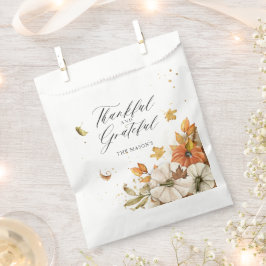 Thanksgiving Pumpkin en Leaves Thema Bedankzakje