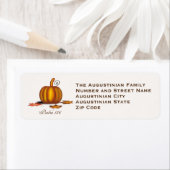 THANKSGIVING Pumpkin-Gepersonaliseerd retouradres Etiket (Insitu)