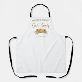 Thanksgiving Pumpkin Give Thanks Business Name Schort