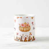 Thanksgiving Pumpkin Gnome Banner Koffiemok (Center)