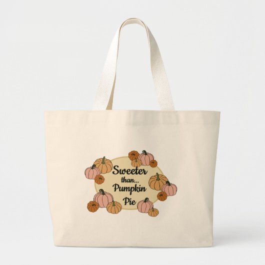 Thanksgiving Pumpkin Grote Tote Bag (Voorkant)