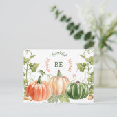 Thanksgiving Pumpkin Harvest Feestdagenkaart (Staand voorkant)