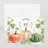 Thanksgiving Pumpkin Harvest Feestdagenkaart (Voorkant / Achterkant)