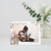 Thanksgiving Pumpkin Harvest Foto gepersonaliseerd Briefkaart (Staand voorkant)