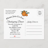 Thanksgiving Pumpkin Harvest Rustic Save the Date Uitnodiging Briefkaart (Achterkant)