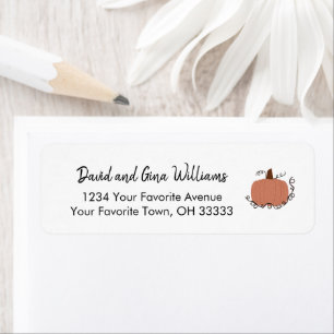 Thanksgiving Pumpkin Herfst Return Address Label
