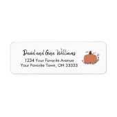 Thanksgiving Pumpkin Herfst Return Address Label (Voorkant)