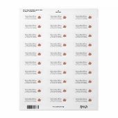 Thanksgiving Pumpkin Herfst Return Address Label (Full Sheet)