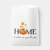 Thanksgiving Pumpkin Home is waar we Bedankt geven Bedankzakje (Voorkant)