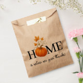 Thanksgiving Pumpkin Home is waar we Bedankt geven Bedankzakje (Gezegeld)