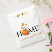 Thanksgiving Pumpkin Home is waar we Bedankt geven Bedankzakje (Gezegeld)
